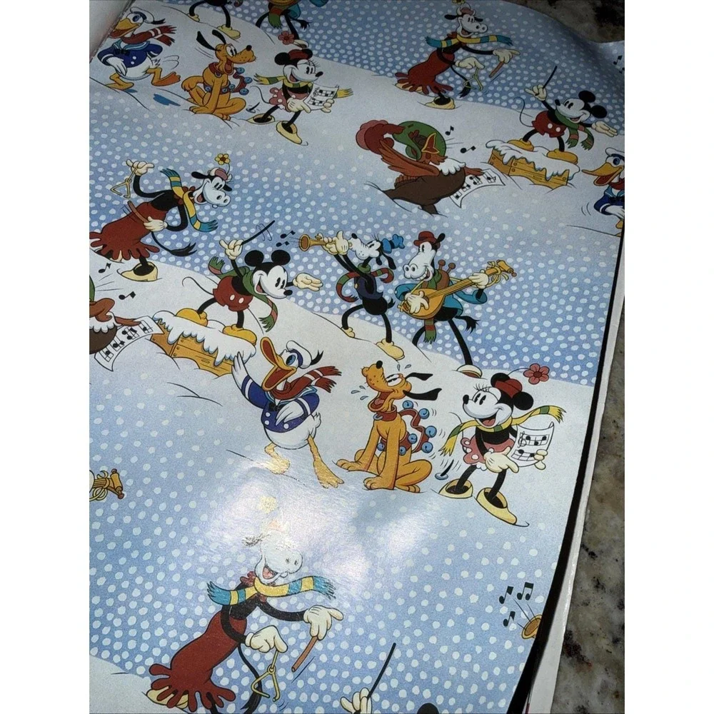 A Disney Christmas‎ Book 6 SectionsLeft Giftwrap  Vtg Wrapping Paper 1992 (5268)